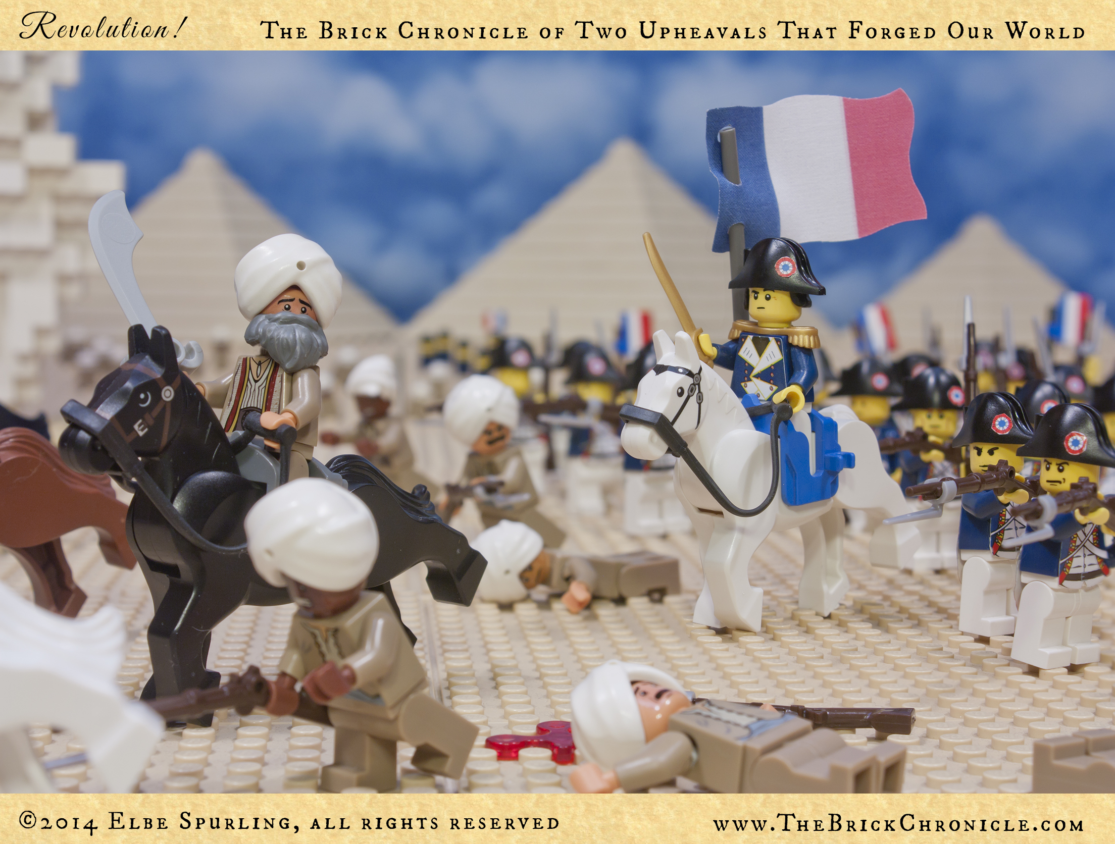 Napoleon followed up his triumph in Paris by leading the French army as it crossed the Alps, and he conquered Lombardy, the Papal States, and Venice. Fresh victories brought optimism and a sense of honor to the long-suffering people of France. Looted treasures from defeated cities filled the treasuries of the government, which at the end of 1795 had composed a new constitution and reorganized itself with a bicameral legislative body and a Directory of five men as its executive branch. Without consulting this Directory, Napoleon took it upon himself to negotiate a peace treaty with Austria. He then lead a French army on an expedition into Egypt to counter British influence, and there he won a decisive victory over of the armies of the Mamluk rulers of Egypt at the Battle of the Pyramids.
